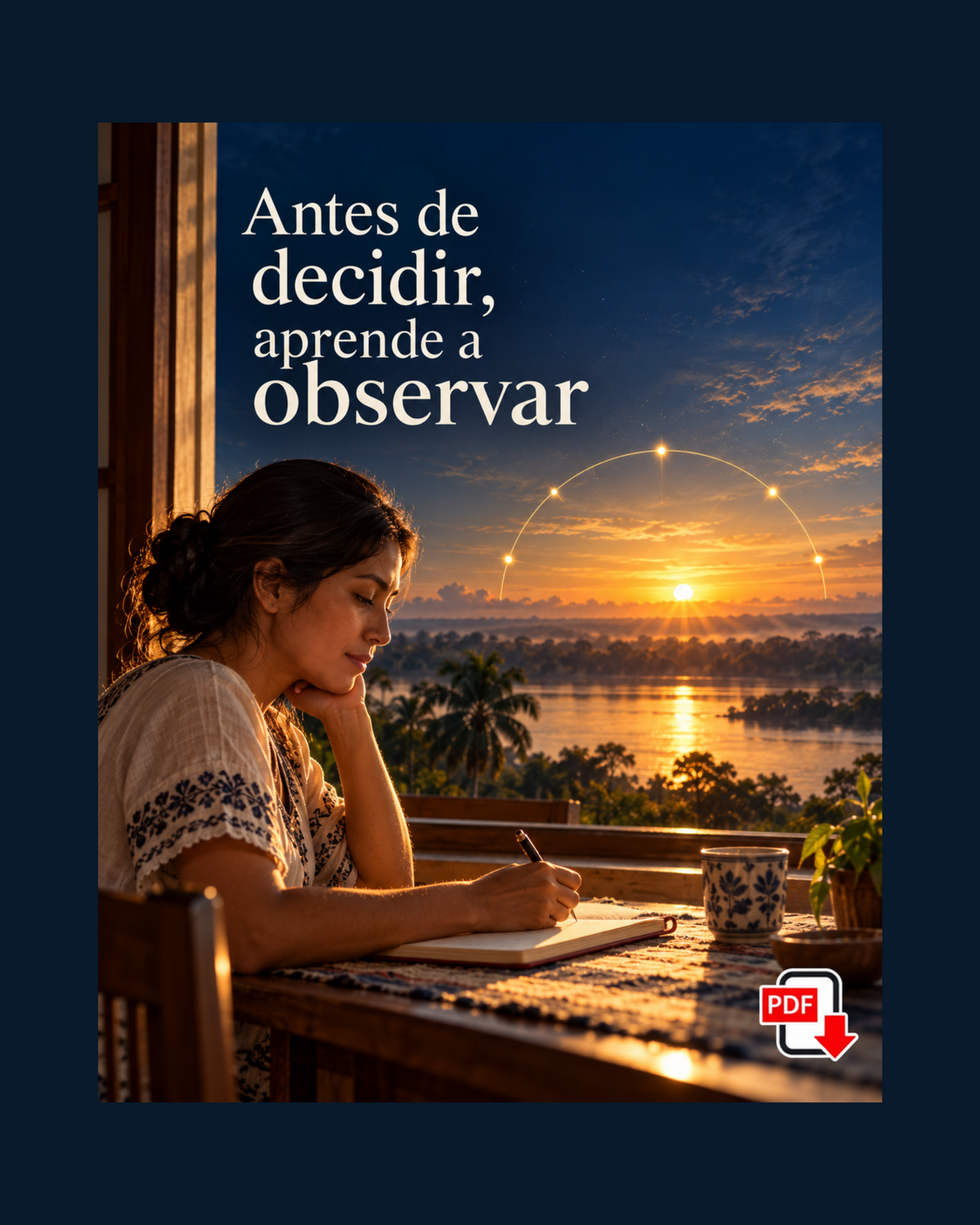 Antes de decidir, aprende a observar: ilustración del ebook El reloj invisible de los Tatwas